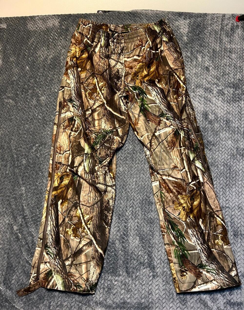Russell Outdoors Raintamer II Pants Mens Medium Multi Realtree Hunting Ankle Zip